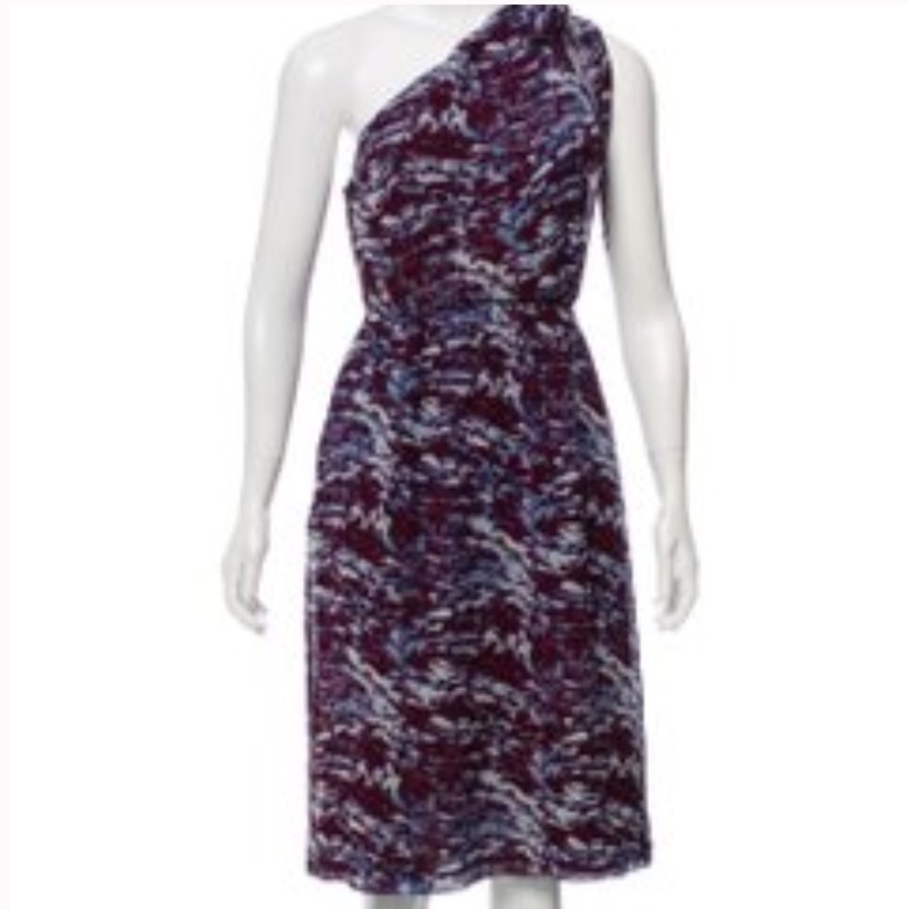 Rachel Comey Single Shoulder Silk Dress | 8 - Picture 1 of 7